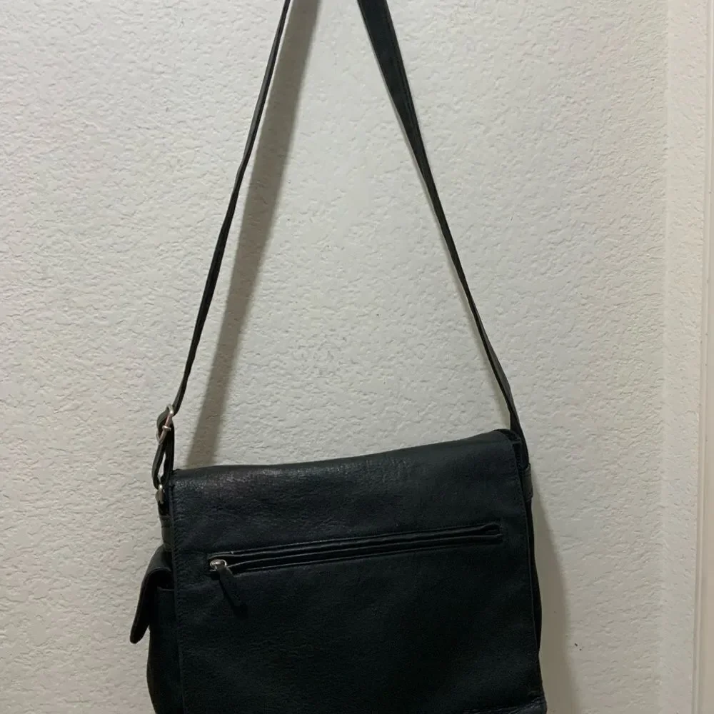 Fossil Leather Messenger Organizer Bag
